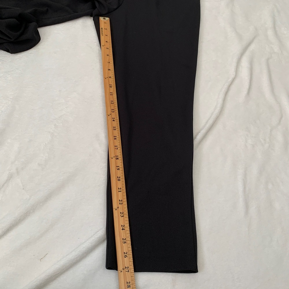 Eliza J Black Tuxedo Jumpsuit Sheer Mesh Long Sleeve Shawl Collar Womens 8 - Picture 11 of 11